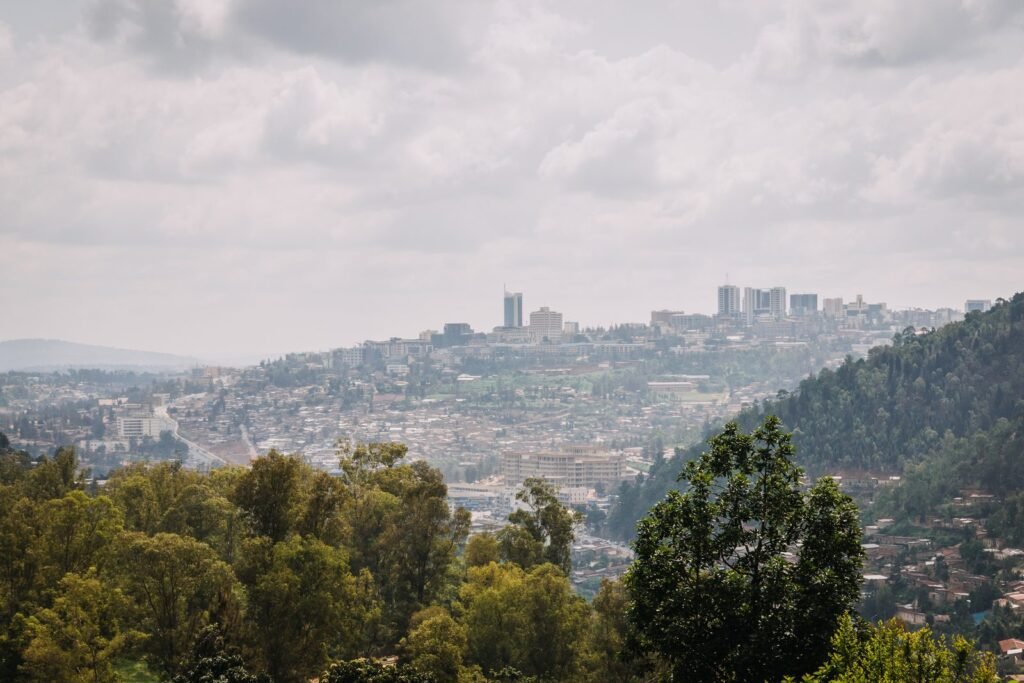 Kigali spread across its hills, Rwanda