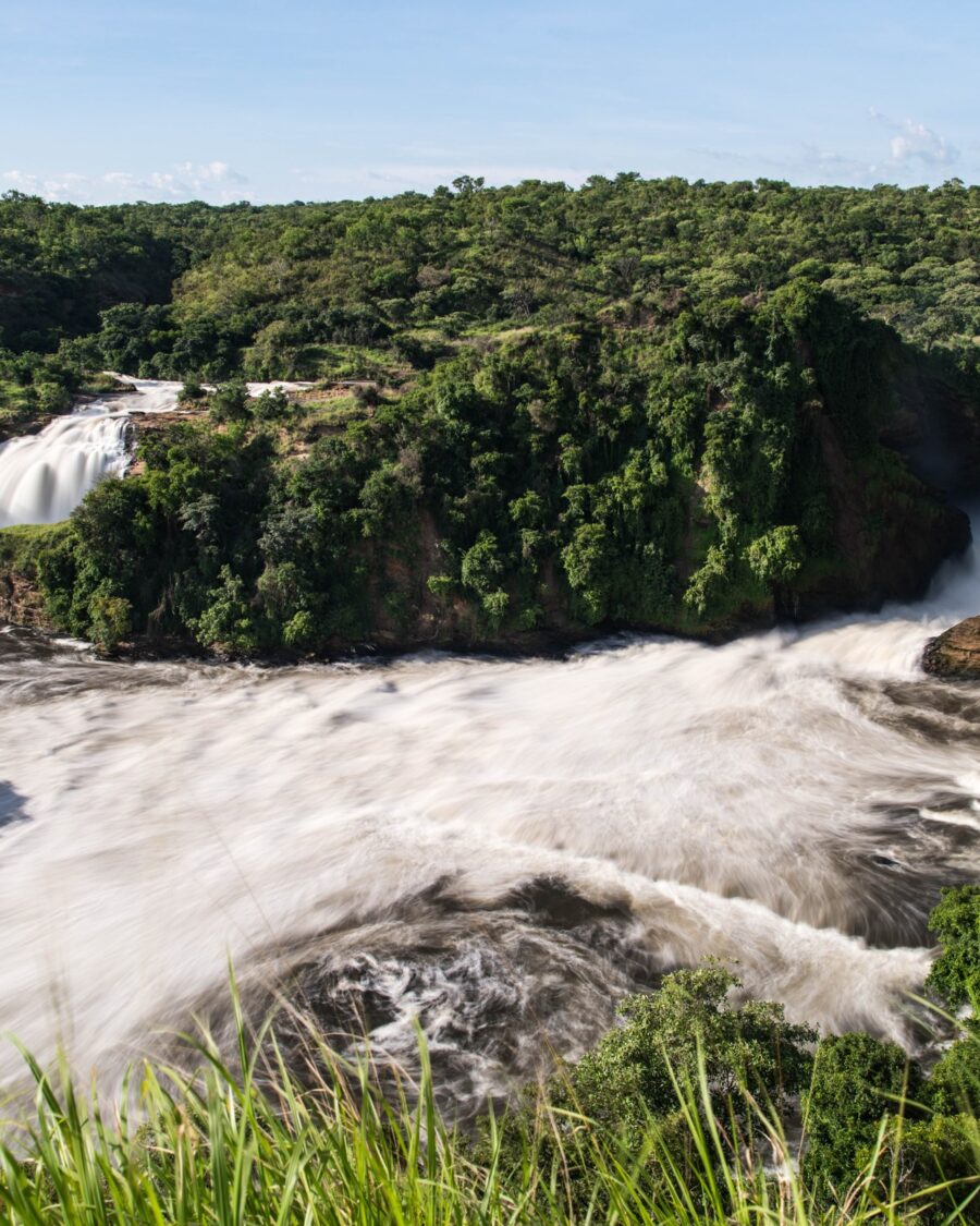 White water on the Victoria Nile below Murchison Falls, Uganda
